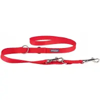Amiplay Populaire verstelbare hondensnoer 6-in-1, 100-200cm, Rood