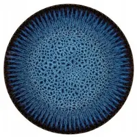 Lubiana Stoneware Cosmos Set: 6x Dinerborden 21,2 cm Blauw/Zwart