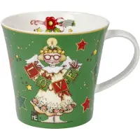 Goebel - Mary Engelbreit | Koffie / Thee Mok Love Me | Beker - porselein - 350ml - kerst - 2 stuks