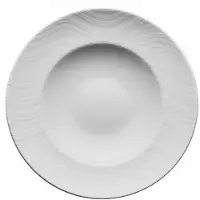 Lubiana River Diep Bord 30 cm Wit - Hoogwaardig gepolijst porselein