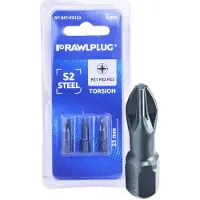 Rawlplug Pozidriv Bitset PZ1, PZ2, PZ3 - 25mm (3 stuks)