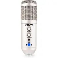 VONYX CMS320S studio USB microfoon met echo en arm - Titanium