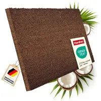 Karat Deurmat Kokos - Voor Binnen en Buiten - Deurmat van Kokos - Vuilvangmat voor Voordeur - Antislip - Voetschraper - Schoonloopmat Naturel - Bruin - 24 mm - 40 x 60 cm