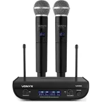 VONYX WM82 draadloze microfoonset met twee UHF handmicrofoons