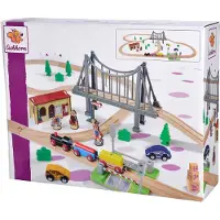 Eichhorn Houten trein Spoorbaan met brug 100006204