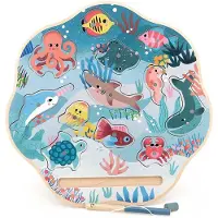 Vilac Visspel - - Magnetisch oceaanhengelen - 12 zeedieren - Hout - 2 jaar en ouder