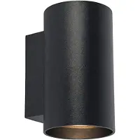 QAZQA Slimme design wandlamp zwart incl. 2 Wifi GU10 - Sandy