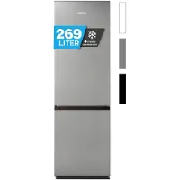 HEINRICH'S Heinrich´s HKS 3491 Koel- en vriescombinatie 269 liter - XXL - koelvolume 198 l, vriesvak 71 l - stil 39 dB - energieklasse D - inox