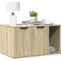 vidaXL Kattenbakkast 80x50x45 cm bewerkt hout sonoma eikenkleurig