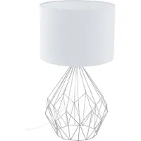 Eglo Pedregal 1 - Tafellamp - 1 Lichts - Ø350mm. - Chroom - Wit