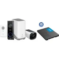 Eufy security E340 video doorbell met chime + HomeBase 3 S380 + eufyCam 3 solar camera + 240GB SSD voor 3 jaar opslag - Bundelvoordeel