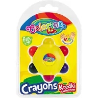 COLORINO KIDS Colorino-Krijtjes-Vanaf 2 jaar-Mijn eerste krijtjes-Sterren krijt-6 kleuren.