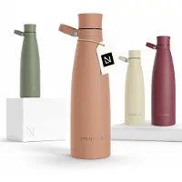 LARS NYSØM Nåde Roestvrijstalen drinkfles 750ml - BPA-vrije geïsoleerde waterfles 0,75 Liter (Blush Rose)