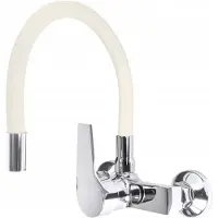 Gamma Flex Keukenkraan Wandmontage Beige - Flexibele Uitloop