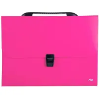 Deli Rio A4 documentenkaart met handvat, 7 mooie, roze