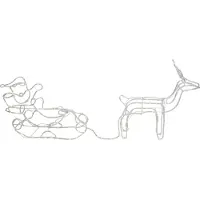 Luca Lighting Kerst vloerlamp rendier met slee 176cm incl. LED met timer IP44 -Sori