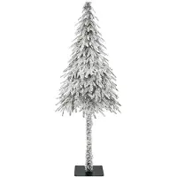 vidaXL Kunstkerstboom Wit 71 x 71 x 150 cm Polyethyleen en Metaal