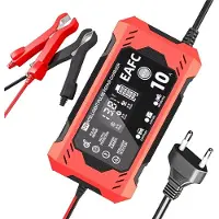 Eafc Acculader -Accu Druppellader - 12V/10A - Reparatiemodus - Druppellader - Accu Lader voor Auto / Motor / Scooter / Boot / Camper - Rood