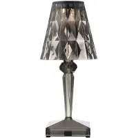 Kartell LED tafellamp Batterij, 30 cm, rookgrijs, IP54 Battery, alu / grijs / zink, Slaapkamer, Kunststof, Design