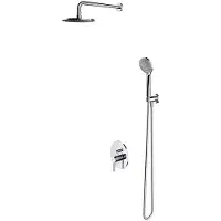 Omnires Y - Doucheset met inbouwkraan, met inbouwdeel, diameter 20 cm, 5 jets, chroom SYSY21CR