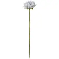 J-Line bloem Chrysant - kunststof - lichtblauw - 12 stuks