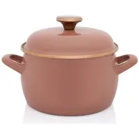 Metalac Mocha Mousse Emaille Pan 18 cm 3.1L - Inductie Geschikt