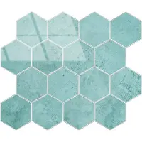 BES LED Zelfklevende Mozaïek Tegel - Afimera Baltic Blue Hexagon - Blauw - 29.2x25.4x3.3mm