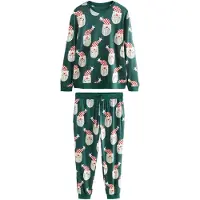 Next Pyjama lang smaragd / rood / zwart / wit