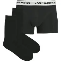 Jack & Jones Boxershorts 'JACORDINARY' lichtgrijs / zwart / wit