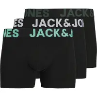 Jack & Jones Boxershorts 'JACELIAS' donkergroen / zwart / wit