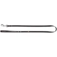 Dingo Leren Hondenhalsband - Zwart, 1cm x 120cm, Geniet met Klinknagels