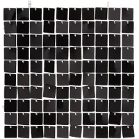 J-Line decoratie bord Vierkant - pvc - zwart