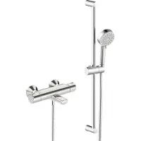 Hansa Basic - Doucheset met badthermostaat, 3 jets, chroom 55162131