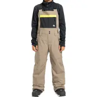 Quiksilver - Kinder skibroeken - Mash Up Youth Bib Fallen Rock voor Unisex - Kindermaat 14 jaar - Beige