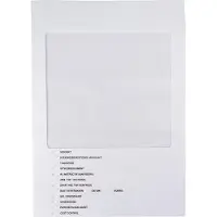 Merkloos Douane mapje, wit, pak van 100 stuks