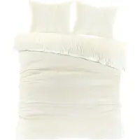 Papillon Teddy Fleece dekbedovertrek Billy - Offwhite/Ivoor - 240x220