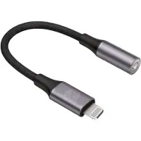 Forever , Audio-adapter Lightning Male naar 3,5mm Female, Zwart
