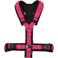AnnyX Hondentuig - FUN - Speurtuig - Fuchsia/Zwart - maat M - Borstomvang 62-74cm