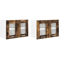 vidaXL Hangkast 2 st Rook Eiken Bewerkt hout