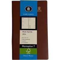 Ryam Zakagenda 2026 - Memoplan 7 ZWART - Zachte Kaft met Spiraal (9cm x 15,1cm)