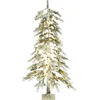Beliani HASSLAN - LED kerstboom - Wit - Synthetisch materiaal