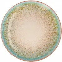 Lubiana Oxido Turqous Verguld Dinerbord 27 cm - Uniek reactief glazuur