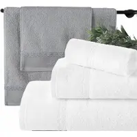 Eurofirany Luxe Katoenen Handdoeken Set Wit - 3 Stuks - 30x50, 50x90, 70x140 cm