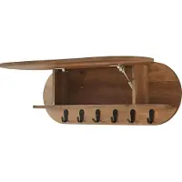 En.casa Wandkapstok Vilkön 30x80x16 cm walnootkleurig en zwart []