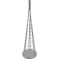 Mendler Decoratieboom -O91, kerstboom, sierboom, kerstversiering, kerstboom om te versieren, metaal 90 cm ~ zilverkleurig