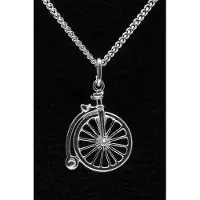 MOOYE ® - Collectie Zilveren Velocipede fiets ketting hanger - antiek