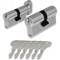Yale Y500 Cilinderslot 30/45mm met Knoop 30/45mm Nikkel