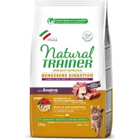 NATURAL TRAINER Sensitive Glutenvrij Eend 1,5 kg - Kattenvoer voor katten vanaf 1 jaar met een gevoelig spijsverteringsstelsel
