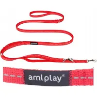 Amiplay Reflective 8-in-1 Verstelbare Hondenlijn Rood M