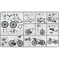 VAN MANEN Racefiets bouwpakket die-cast speelgoed fiets 19,5cm multicolor.